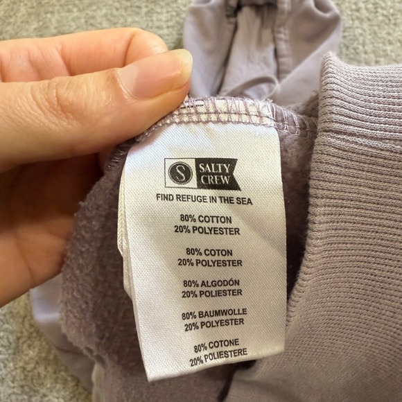 Salty Crew Lavender Tippet Find Refuge Hoodie‎ Pullover Long Sleeve Logo Medium - Picture 9 of 11